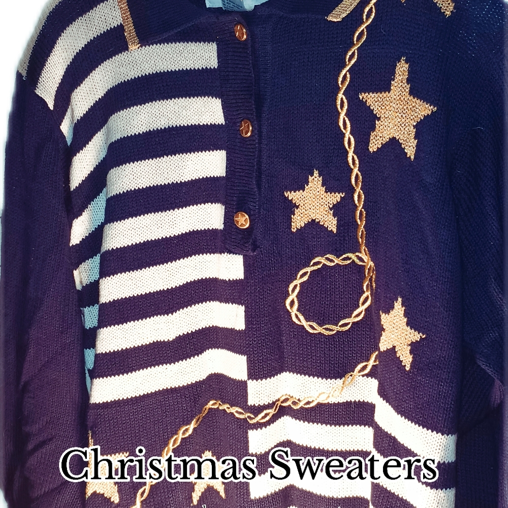 Festive Alfred Dunner heavy knitt sweater XL